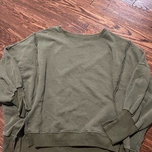 Free People Olive Green Sweatshirt